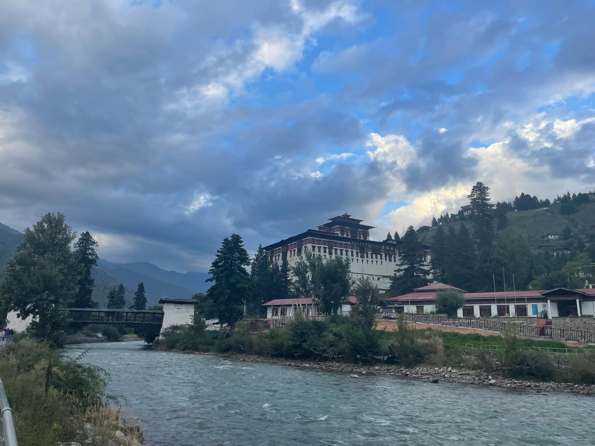 Paro Dzong and the river