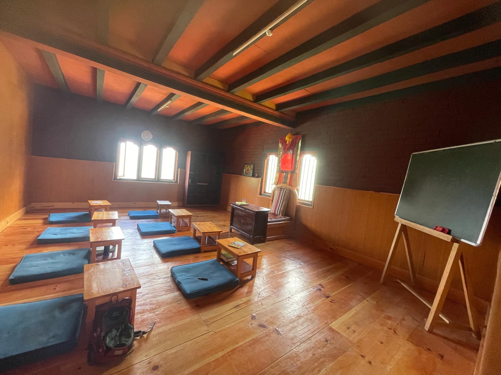 Monastery classroom where young monks study