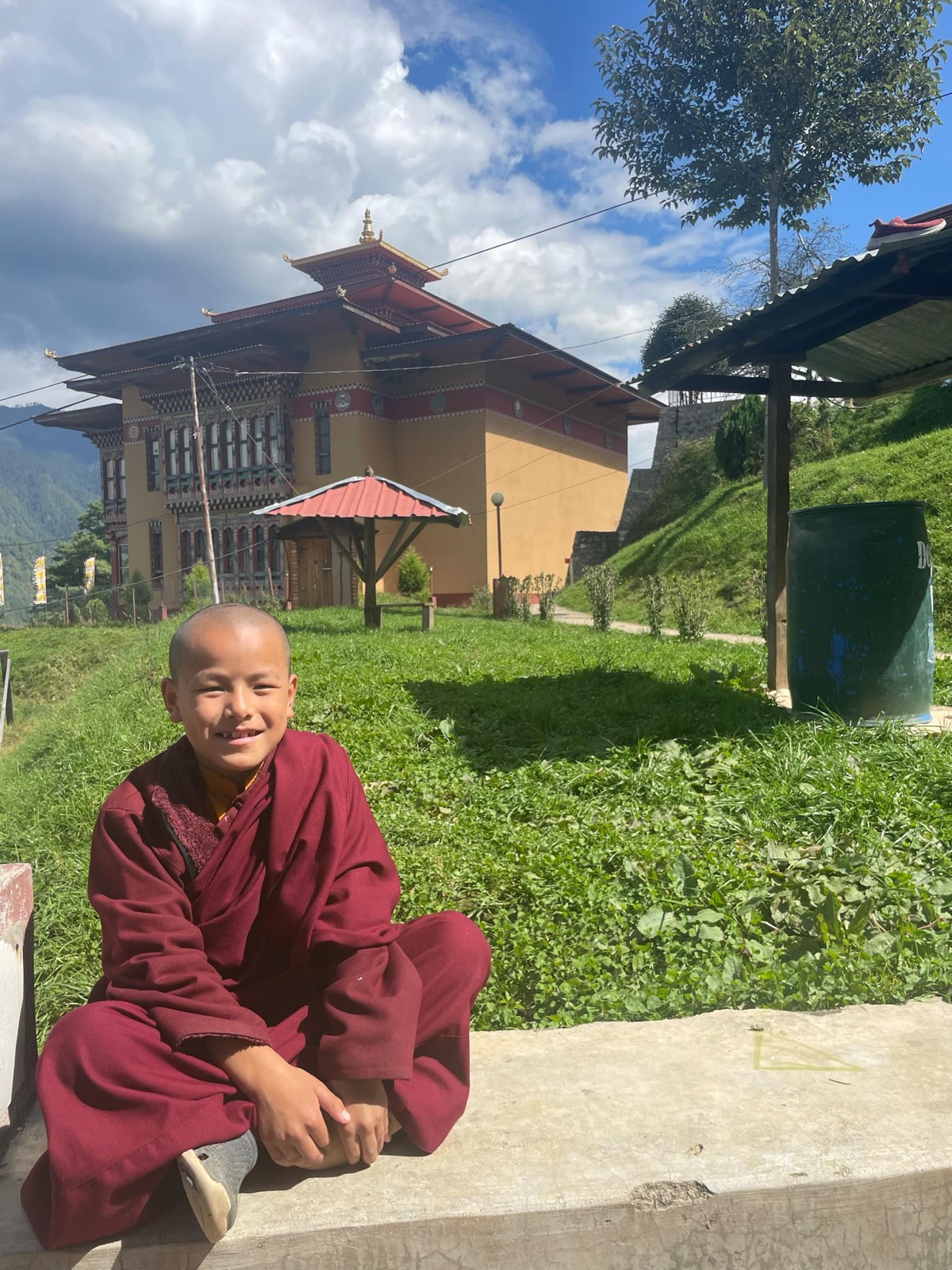 Young monk at Taklung Monastery