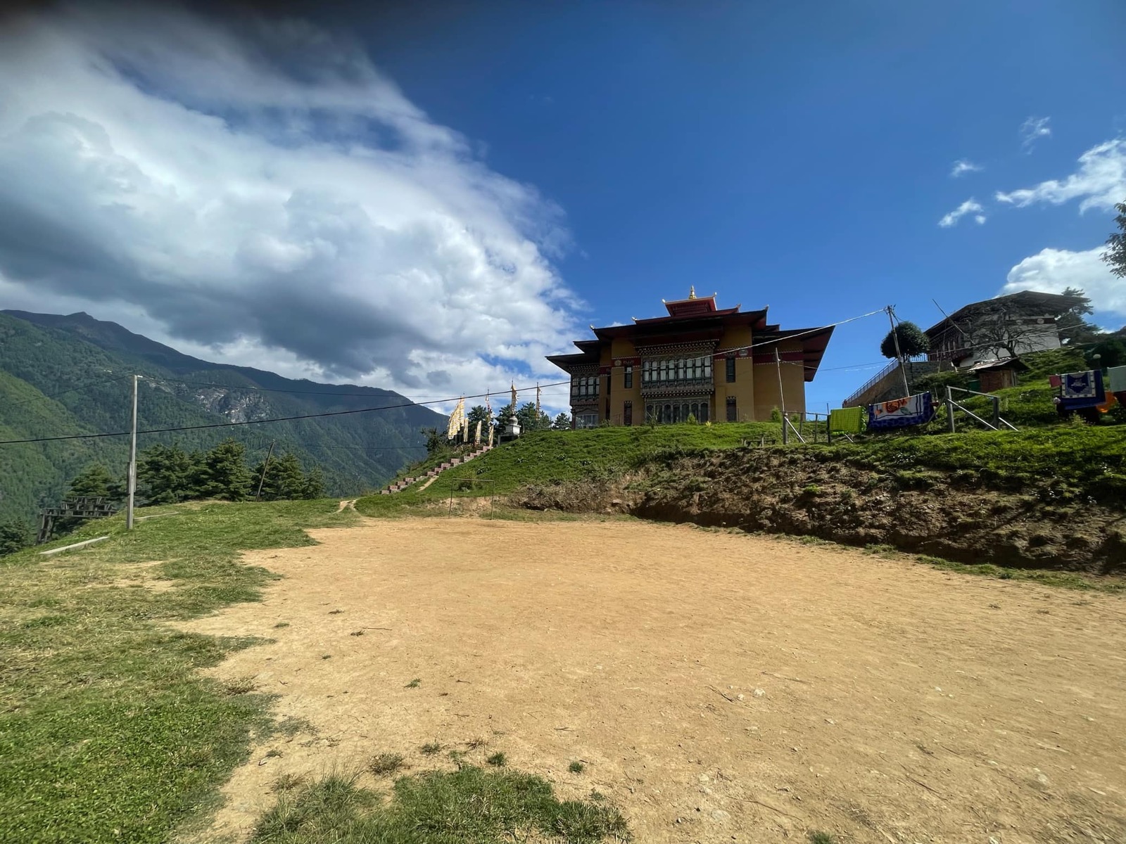 Soccer field at Taklung Monastery