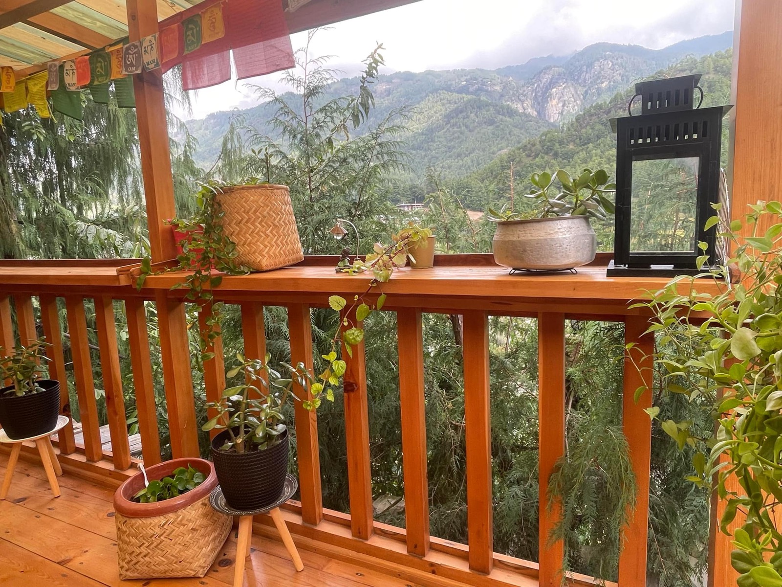View from balcony as winter approaches Paro