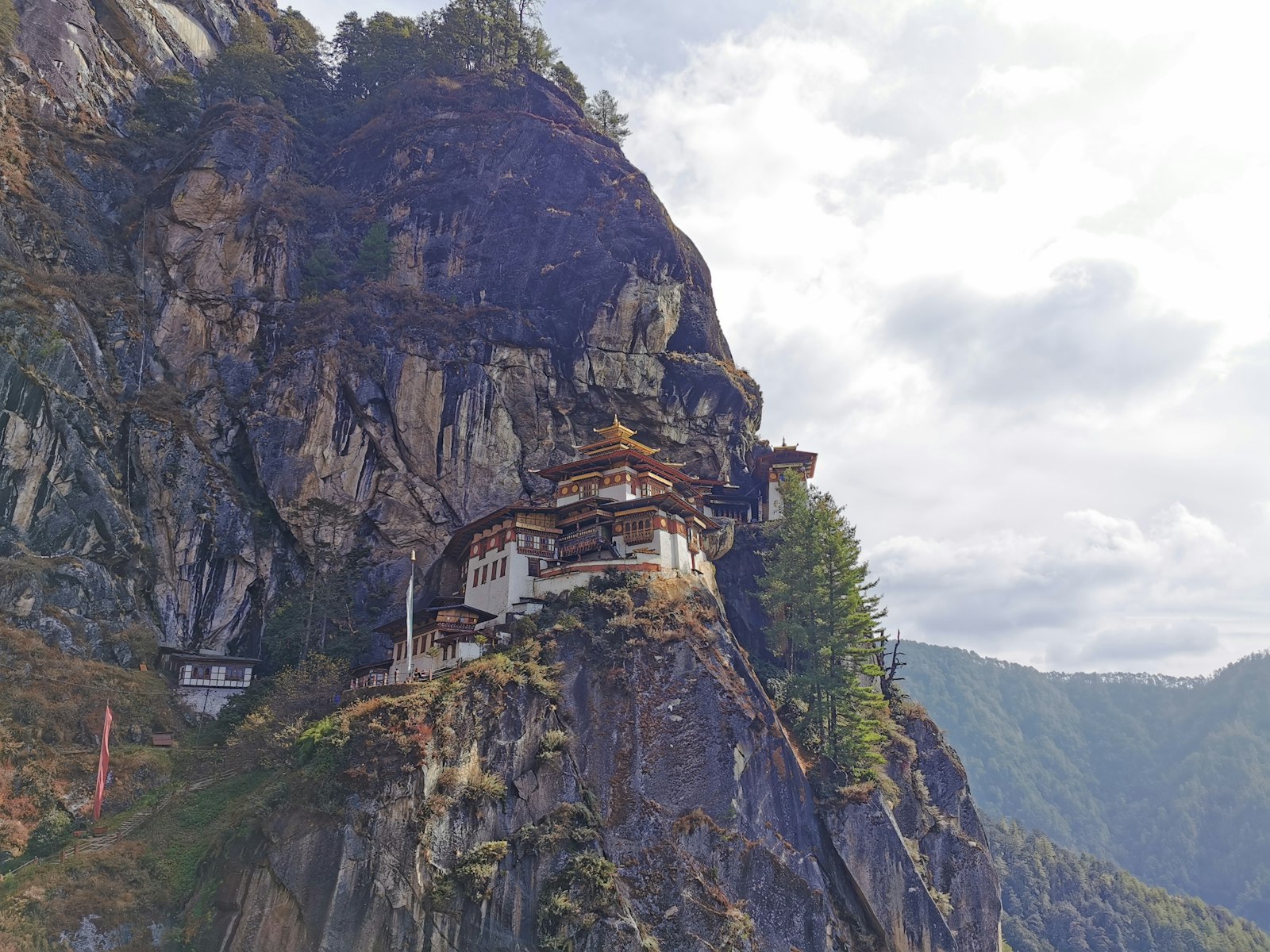 Tiger's Nest Monastery perched on cliff, Paro